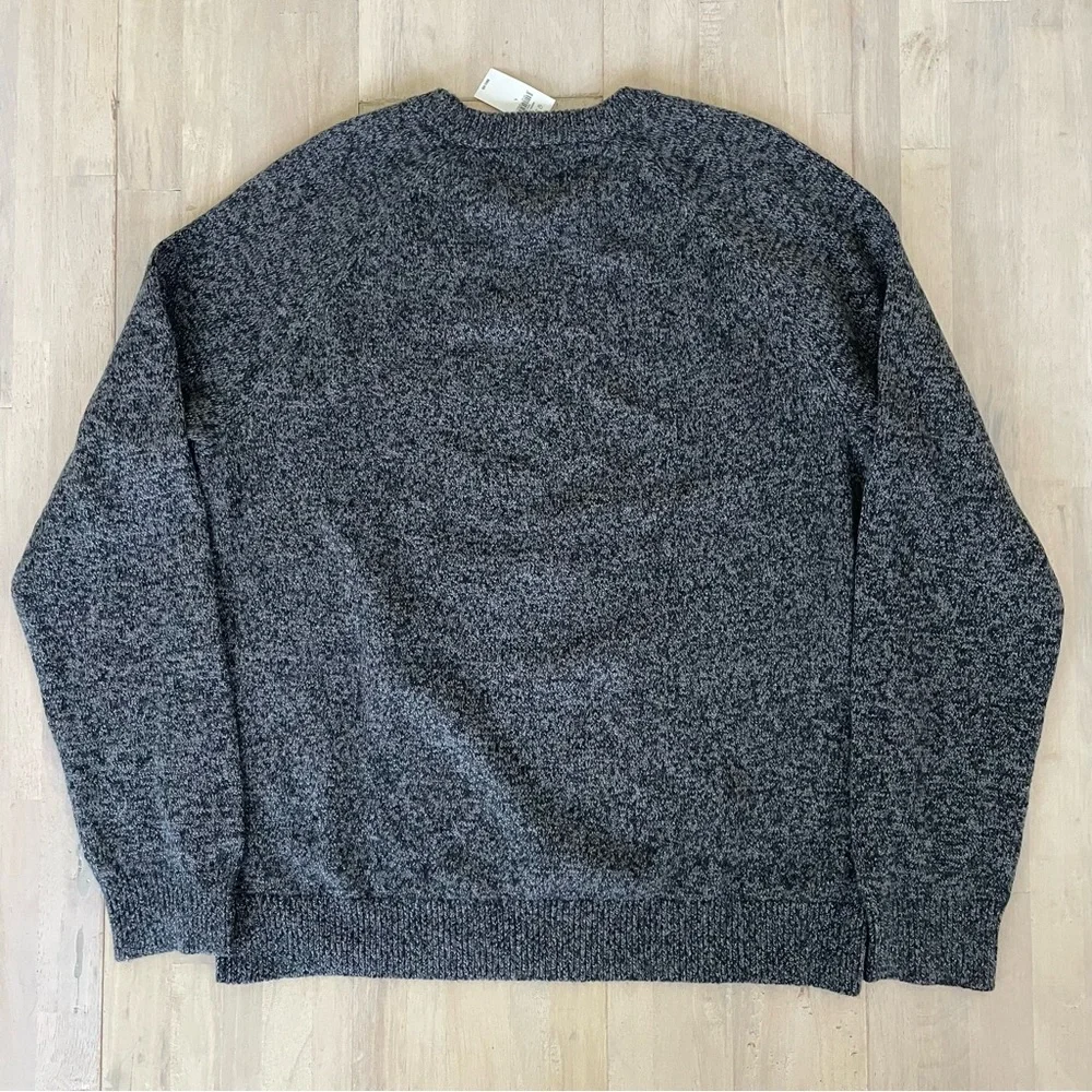 Banana Republic Men's Charcoal Gray Black Crewneck Sweater Large, Very Soft
